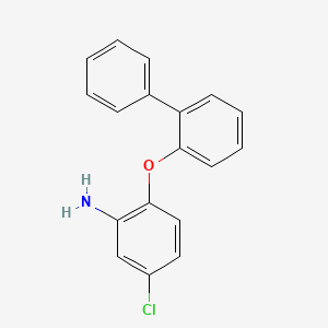 molecular formula C18H14ClNO B3172432 2-([1,1'-Biphenyl]-2-yloxy)-5-chloroaniline CAS No. 946727-75-9