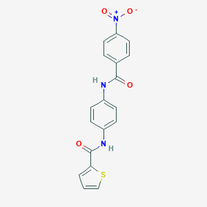molecular formula C18H13N3O4S B317244 N-(4-{[(4-nitrophenyl)carbonyl]amino}phenyl)thiophene-2-carboxamide 