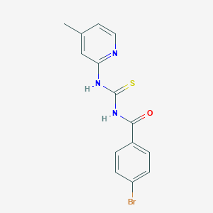 molecular formula C14H12BrN3OS B317246 4-bromo-N-[(4-methylpyridin-2-yl)carbamothioyl]benzamide 