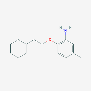 molecular formula C15H23NO B3172462 2-(2-Cyclohexylethoxy)-5-methylaniline CAS No. 946728-20-7
