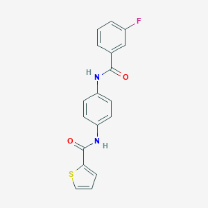 molecular formula C18H13FN2O2S B317247 N-[4-[(3-fluorobenzoyl)amino]phenyl]thiophene-2-carboxamide CAS No. 6338-75-6