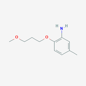 molecular formula C11H17NO2 B3172474 2-(3-Methoxypropoxy)-5-methylaniline CAS No. 946728-29-6