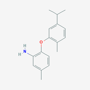molecular formula C17H21NO B3172484 2-(5-Isopropyl-2-methylphenoxy)-5-methylaniline CAS No. 946728-38-7