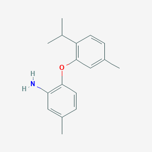molecular formula C17H21NO B3172488 2-(2-Isopropyl-5-methylphenoxy)-5-methylaniline CAS No. 946728-50-3