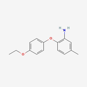 molecular formula C15H17NO2 B3172494 2-(4-Ethoxyphenoxy)-5-methylaniline CAS No. 946728-53-6