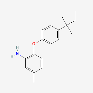 molecular formula C18H23NO B3172497 5-Methyl-2-[4-(tert-pentyl)phenoxy]aniline CAS No. 946728-56-9
