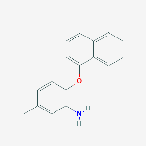 molecular formula C17H15NO B3172501 5-Methyl-2-(1-naphthyloxy)aniline CAS No. 946728-62-7