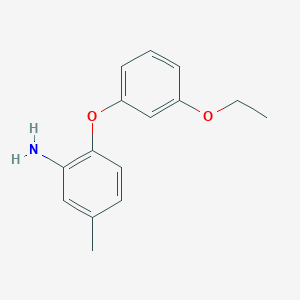molecular formula C15H17NO2 B3172505 2-(3-Ethoxyphenoxy)-5-methylaniline CAS No. 946728-65-0