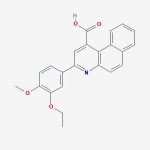 molecular formula C23H19NO4 B317251 3-(3-Ethoxy-4-methoxyphenyl)benzo[f]quinoline-1-carboxylic acid 
