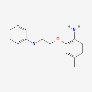 molecular formula C16H20N2O B3172519 N-[2-(2-Amino-5-methylphenoxy)ethyl]-N-methyl-N-phenylamine CAS No. 946728-78-5