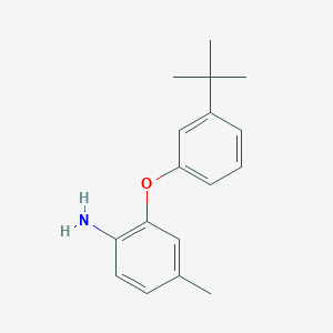 molecular formula C17H21NO B3172541 2-[3-(Tert-butyl)phenoxy]-4-methylphenylamine CAS No. 946728-98-9