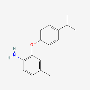 molecular formula C16H19NO B3172559 2-(4-Isopropylphenoxy)-4-methylaniline CAS No. 946729-10-8