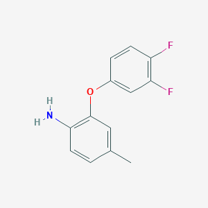 molecular formula C13H11F2NO B3172568 2-(3,4-Difluorophenoxy)-4-methylaniline CAS No. 946729-19-7