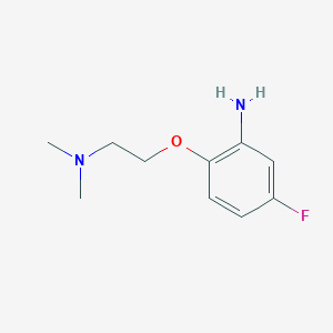 molecular formula C10H15FN2O B3172576 2-[2-(Dimethylamino)ethoxy]-5-fluoroaniline CAS No. 946729-22-2