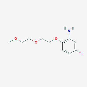 molecular formula C11H16FNO3 B3172583 5-Fluoro-2-[2-(2-methoxyethoxy)ethoxy]aniline CAS No. 946729-25-5