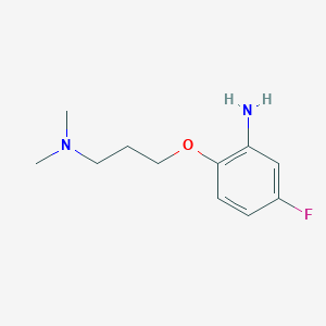 molecular formula C11H17FN2O B3172588 N-[3-(2-Amino-4-fluorophenoxy)propyl]-N,N-dimethylamine CAS No. 946729-28-8