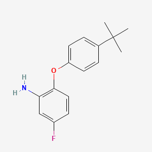 molecular formula C16H18FNO B3172608 2-[4-(叔丁基)苯氧基]-5-氟苯胺 CAS No. 946729-52-8