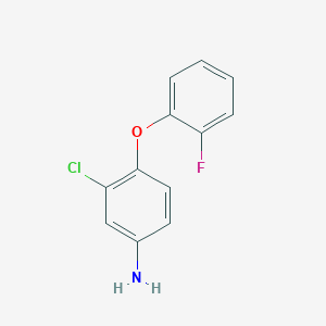 molecular formula C12H9ClFNO B3172640 3-氯-4-(2-氟苯氧基)苯胺 CAS No. 946729-70-0