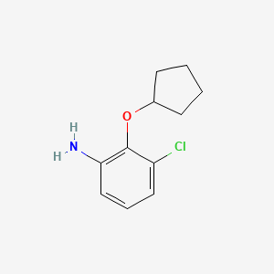 molecular formula C11H14ClNO B3172649 3-Chloro-2-(cyclopentyloxy)aniline CAS No. 946730-52-5