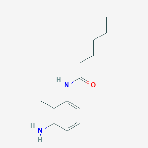 molecular formula C13H20N2O B3172669 N-(3-Amino-2-methylphenyl)hexanamide CAS No. 946736-57-8