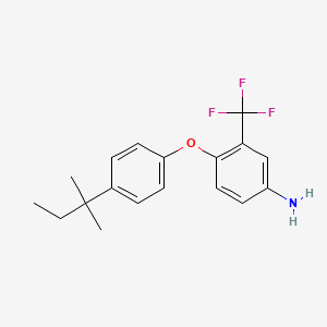B3172689 4-[4-(Tert-pentyl)phenoxy]-3-(trifluoromethyl)-phenylamine CAS No. 946740-86-9