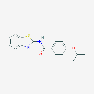 molecular formula C17H16N2O2S B317271 N-(1,3-benzothiazol-2-yl)-4-isopropoxybenzamide 