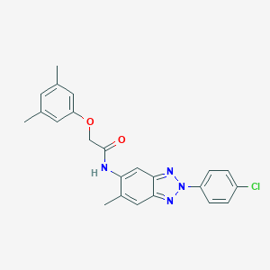 molecular formula C23H21ClN4O2 B317272 N-[2-(4-chlorophenyl)-6-methyl-2H-benzotriazol-5-yl]-2-(3,5-dimethylphenoxy)acetamide 