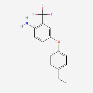 molecular formula C15H14F3NO B3172727 4-(4-Ethylphenoxy)-2-(trifluoromethyl)aniline CAS No. 946741-51-1