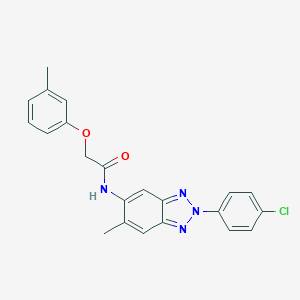 N-[2-(4-chlorophenyl)-6-methyl-2H-benzotriazol-5-yl]-2-(3-methylphenoxy)acetamide