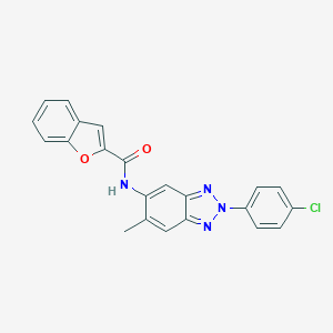 molecular formula C22H15ClN4O2 B317274 N-[2-(4-chlorophenyl)-6-methyl-2H-benzotriazol-5-yl]-1-benzofuran-2-carboxamide 