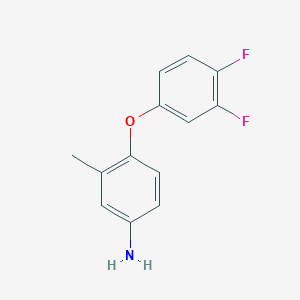 molecular formula C13H11F2NO B3172782 4-(3,4-Difluorophenoxy)-3-methylaniline CAS No. 946742-17-2