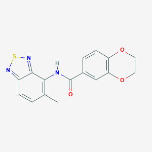 molecular formula C16H13N3O3S B317280 N-(5-methyl-2,1,3-benzothiadiazol-4-yl)-2,3-dihydro-1,4-benzodioxine-6-carboxamide 