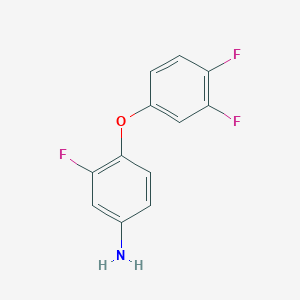 molecular formula C12H8F3NO B3172830 4-(3,4-Difluorophenoxy)-3-fluoroaniline CAS No. 946742-58-1
