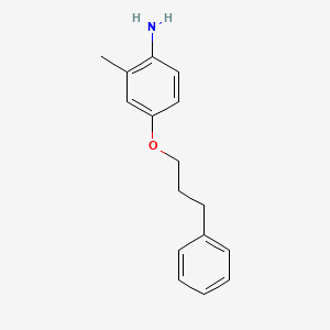 molecular formula C16H19NO B3172835 2-Methyl-4-(3-phenylpropoxy)aniline CAS No. 946742-66-1