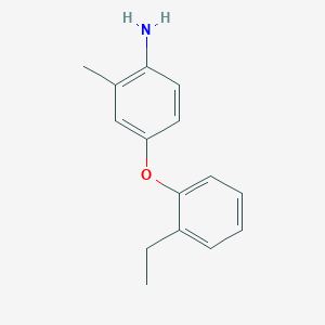 molecular formula C15H17NO B3172856 4-(2-Ethylphenoxy)-2-methylaniline CAS No. 946742-86-5