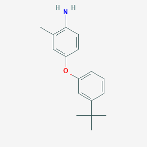 molecular formula C17H21NO B3172868 4-[3-(Tert-butyl)phenoxy]-2-methylphenylamine CAS No. 946742-94-5