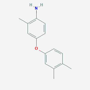 molecular formula C15H17NO B3172869 4-(3,4-Dimethylphenoxy)-2-methylaniline CAS No. 946742-98-9