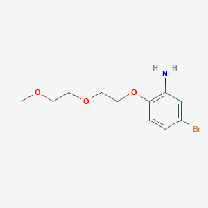 molecular formula C11H16BrNO3 B3172892 5-Bromo-2-[2-(2-methoxyethoxy)ethoxy]aniline CAS No. 946743-22-2