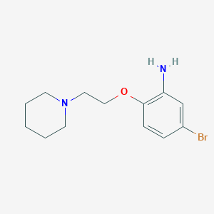 molecular formula C13H19BrN2O B3172900 5-Bromo-2-[2-(1-piperidinyl)ethoxy]aniline CAS No. 946743-31-3