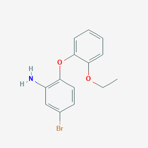 molecular formula C14H14BrNO2 B3172915 5-Bromo-2-(2-ethoxyphenoxy)aniline CAS No. 946743-37-9