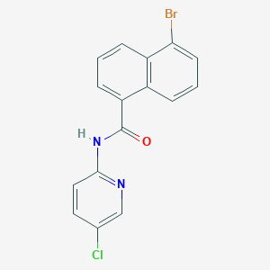 molecular formula C16H10BrClN2O B317292 5-bromo-N-(5-chloropyridin-2-yl)-1-naphthamide 