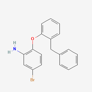 molecular formula C19H16BrNO B3172921 2-(2-Benzylphenoxy)-5-bromoaniline CAS No. 946743-43-7