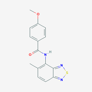 molecular formula C15H13N3O2S B317294 4-methoxy-N-(5-methyl-2,1,3-benzothiadiazol-4-yl)benzamide 