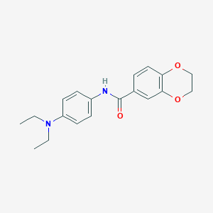 molecular formula C19H22N2O3 B317295 N-[4-(diethylamino)phenyl]-2,3-dihydro-1,4-benzodioxine-6-carboxamide 