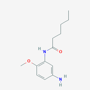molecular formula C13H20N2O2 B3172952 N-(5-Amino-2-methoxyphenyl)hexanamide CAS No. 946753-83-9