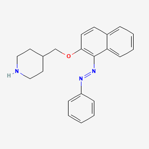 4-[({1-[(E)-2-Phenyldiazenyl]-2-naphthyl}oxy)-methyl]piperidine