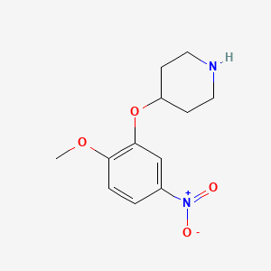 molecular formula C12H16N2O4 B3173005 4-(2-甲氧基-5-硝基苯氧基)哌啶 CAS No. 946759-89-3