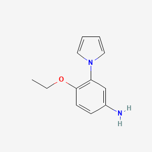 molecular formula C12H14N2O B3173011 4-Ethoxy-3-(1H-pyrrol-1-yl)aniline CAS No. 946760-62-9