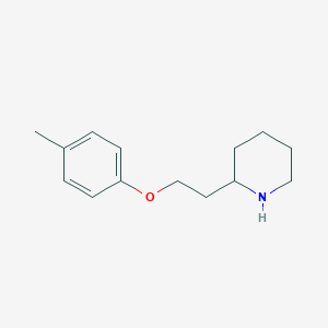 molecular formula C14H21NO B3173014 2-[2-(4-Methylphenoxy)ethyl]piperidine CAS No. 946760-71-0