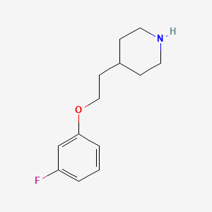 molecular formula C13H18FNO B3173021 4-[2-(3-Fluorophenoxy)ethyl]piperidine CAS No. 946760-87-8